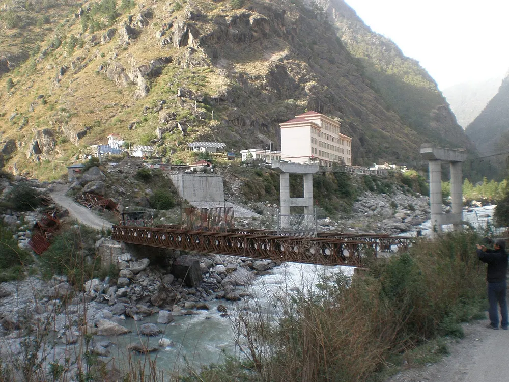 The Sino-Nepal Friendship Bridge at the Rasuwagadhi-Gyirong border crossing, 18 May 2014.