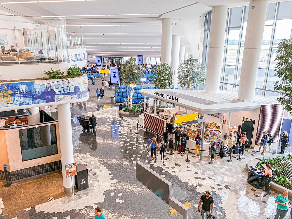 Terminal B at LaGuardia Airport, Queens, New York.