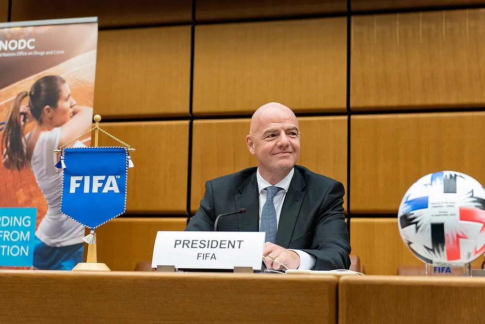 FIFA president Gianni Infantino, 14 September 2020.