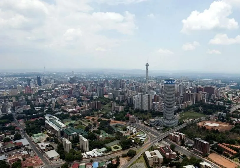 Aerial view of Johannesburg, South Africa, 17 January 2009.