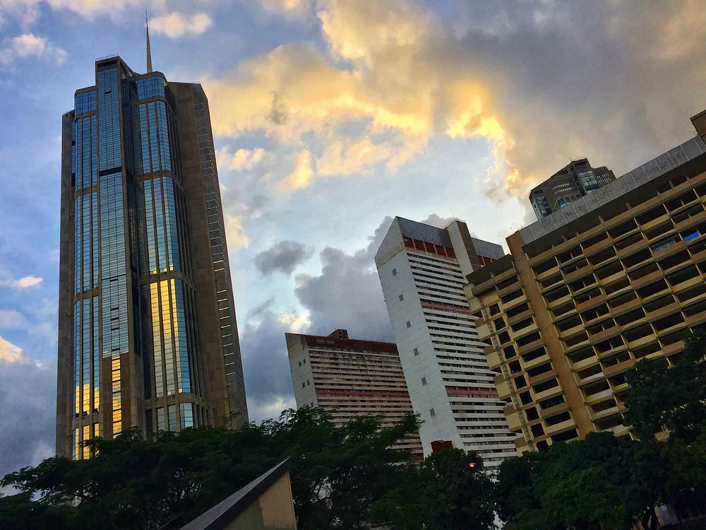 The Parque Central towers in downtown Caracas, Venezuela, 13 November 2017.