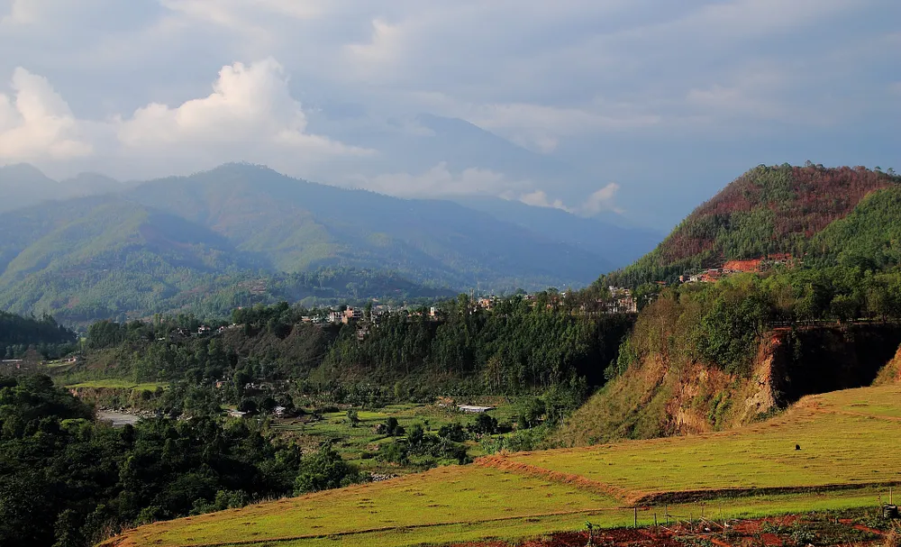 Nuwakot Valley in Nuwakot District, Nepal, 27 July 2016.