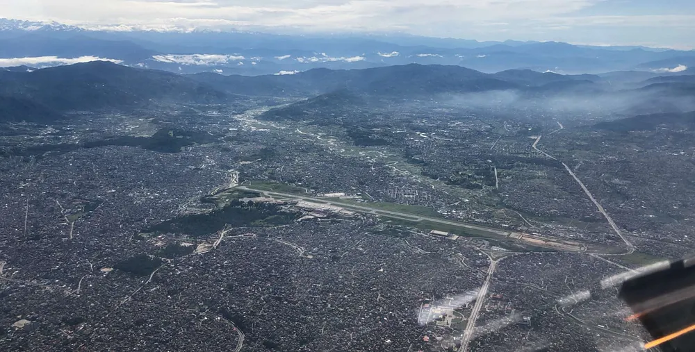 Kathmandu Valley seen from above, 7 June 2019.