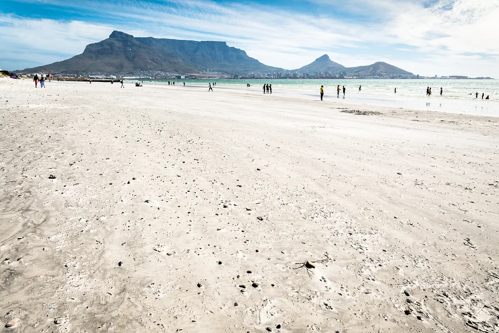 Bloubergstrand on the Atlantic coast of Cape Town, South Africa, 29 January 2023.