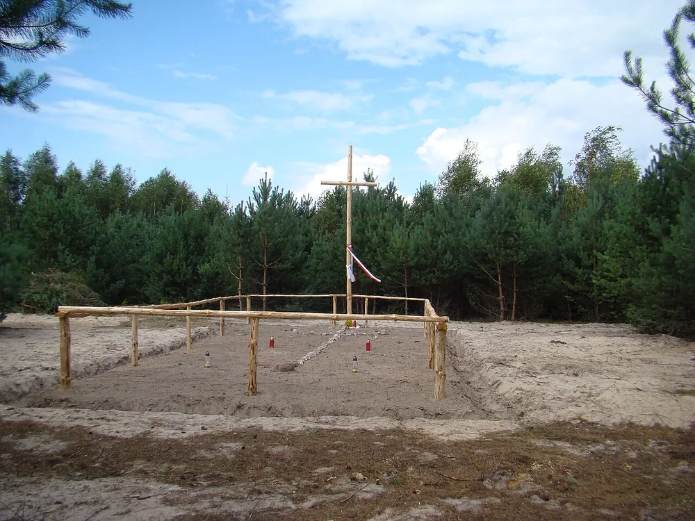 The Field of the Dead at Ostrówki, Ukraine, after exhumation, 10 August 2011.