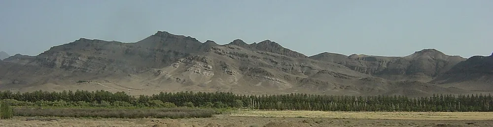 Landscape along the Natanz to Esfahan freeway in Isfahan Province, Iran, August 2009.