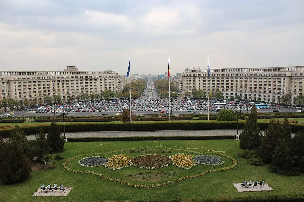 The Palace of the Parliament in Bucharest, Romania, 2017.