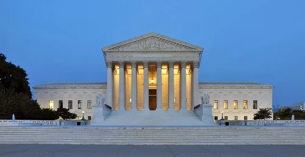 The United States Supreme Court Building at dusk in Washington, D.C., 10 October 2011.