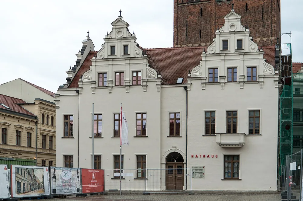 The town hall on the market square in Stendal, Saxony-Anhalt, Germany, 25 October 2015.