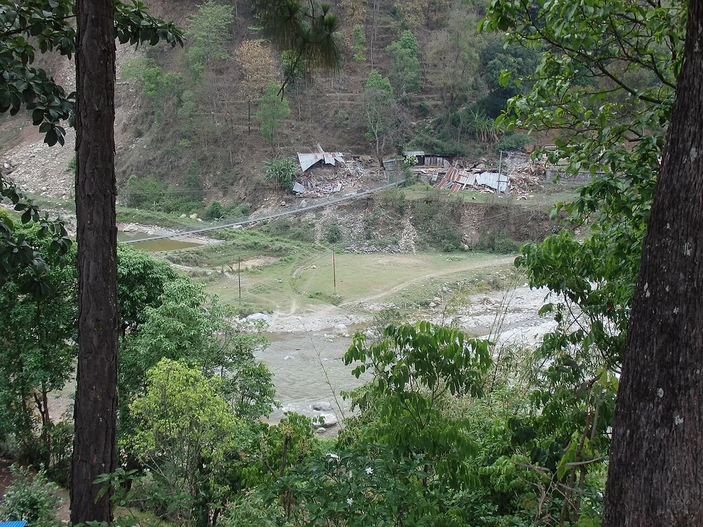 A view across Melamchi in Sindhupalchok District, Nepal.