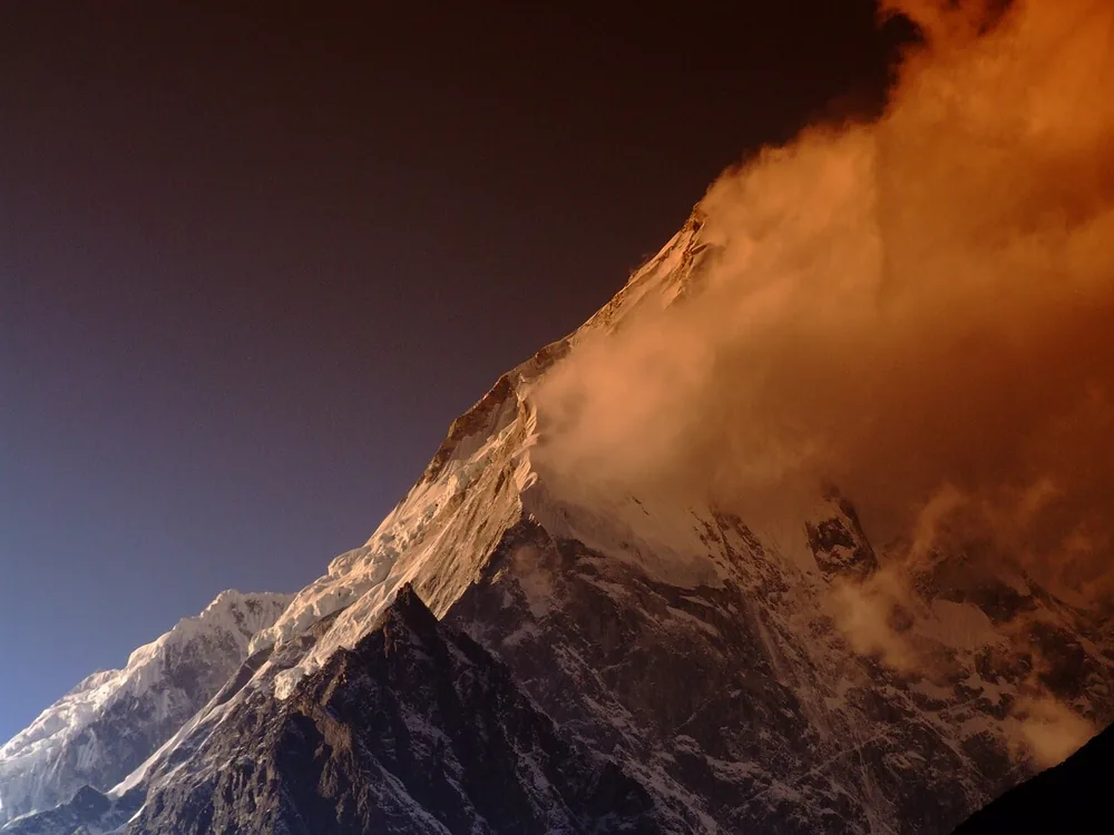 Langtang Lirung in the Langtang Himal, Rasuwa District, Nepal.
