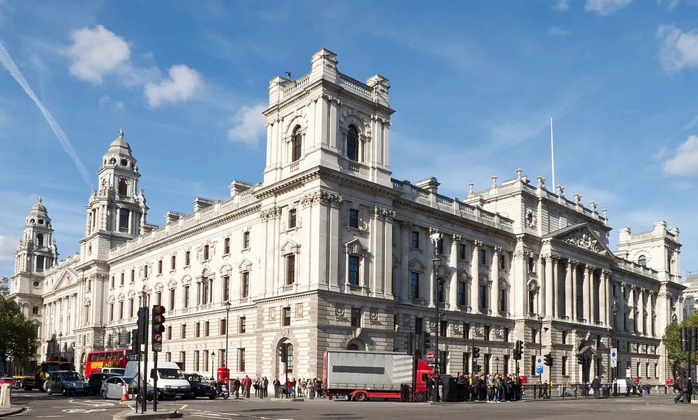 Government Offices Great George Street, which houses HM Treasury, in London, England, 14 October 2011.