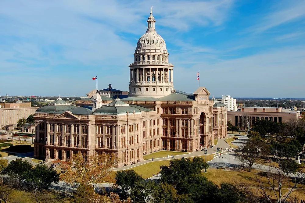 The Texas State Capitol in Austin, Texas, 2 January 2010.