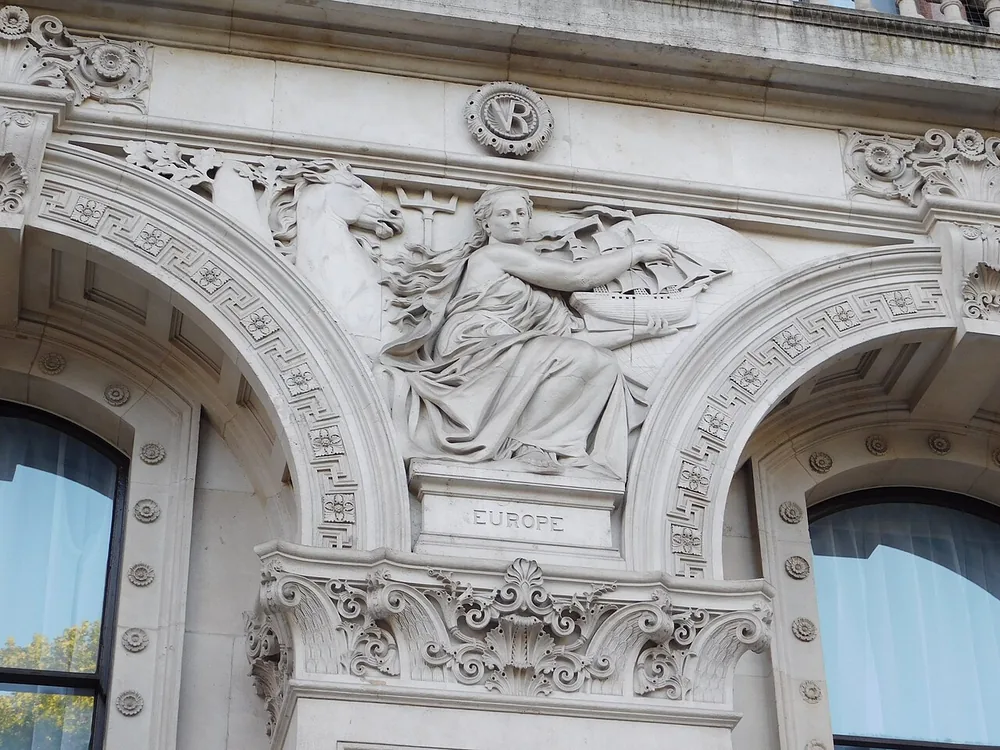 The Foreign and Commonwealth Office on Whitehall in London, 21 May 2017.