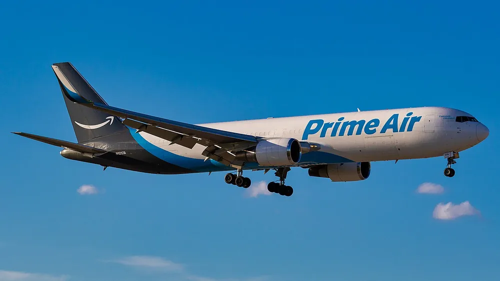 An Amazon Prime Air Boeing 767-300F (N1217A) operated by Atlas Air, photographed on 14 February 2019.