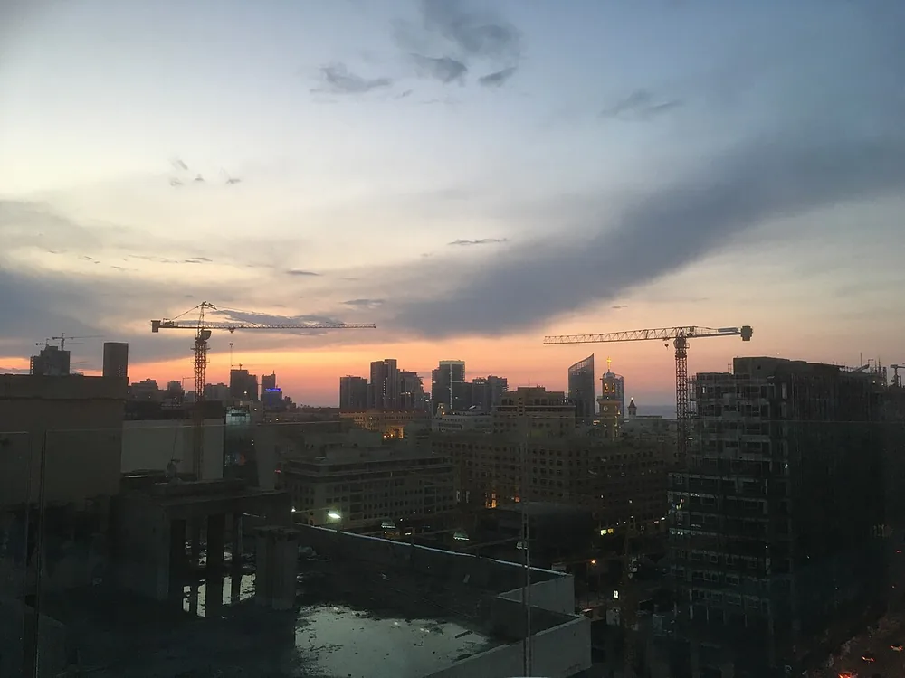 The Beirut skyline in Lebanon.
