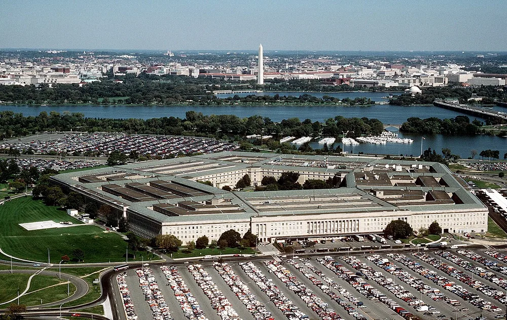 The Pentagon, headquarters of the US Department of Defense, in Arlington, Virginia.