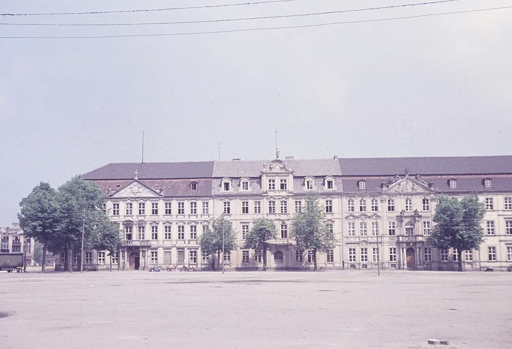 The Landtag of Saxony-Anhalt on Domplatz in Magdeburg, Germany.