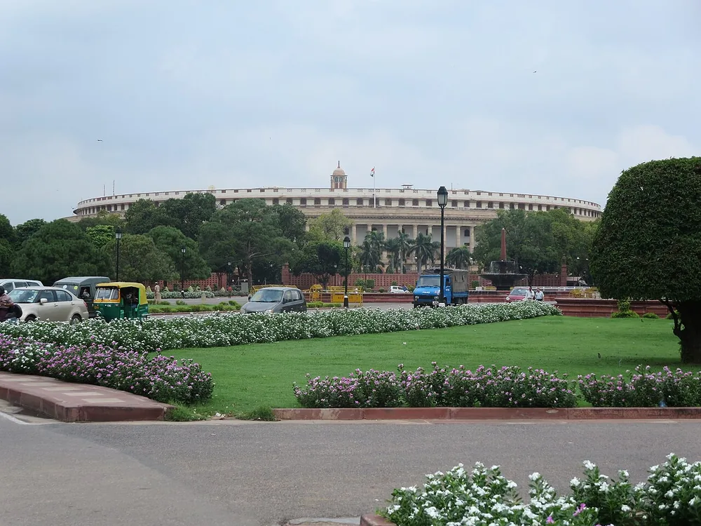 Sansad Bhavan, the Parliament House of India, in New Delhi.