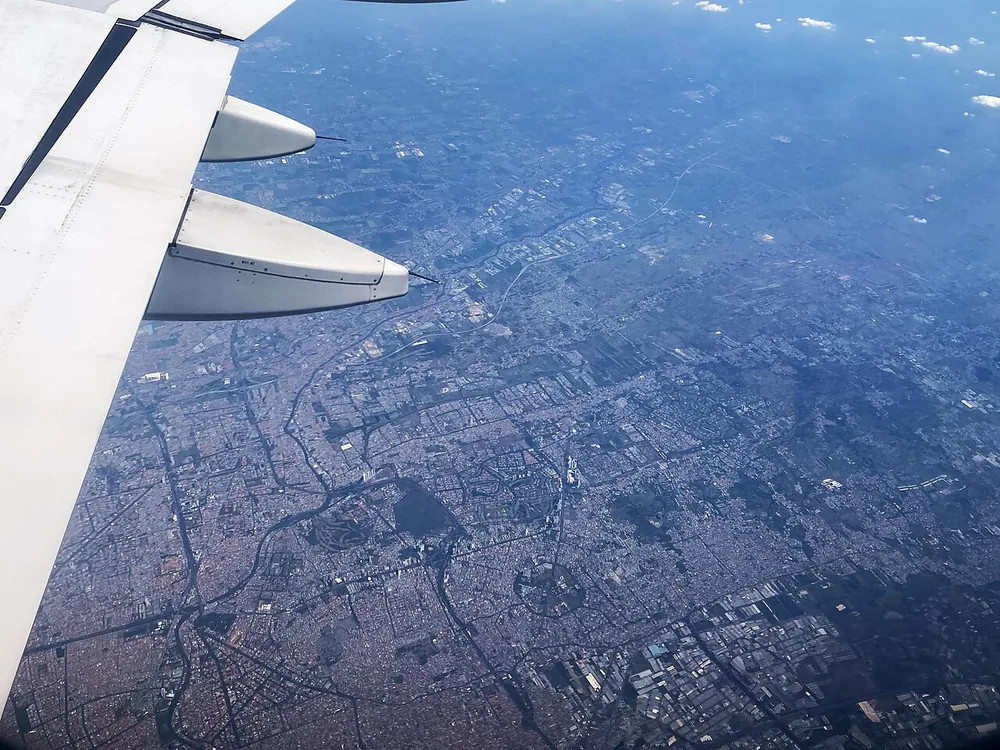 An aerial view of Surabaya, Indonesia.
