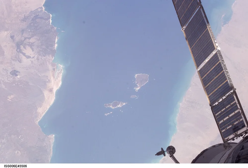 An International Space Station photograph looking across Yemen toward the southern Red Sea.