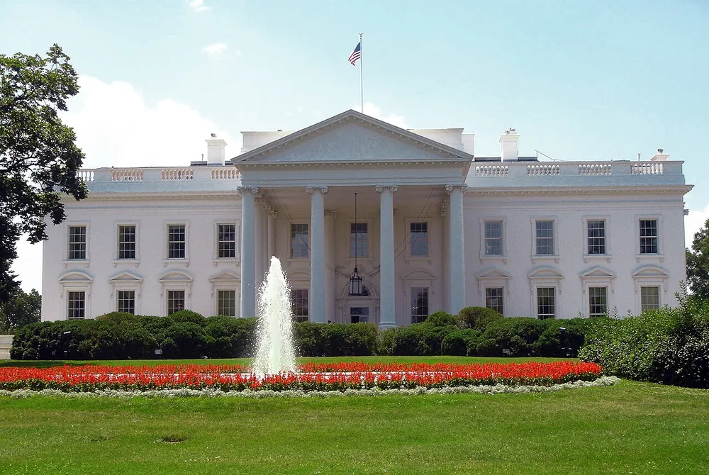 The north façade of the White House in Washington, D.C.
