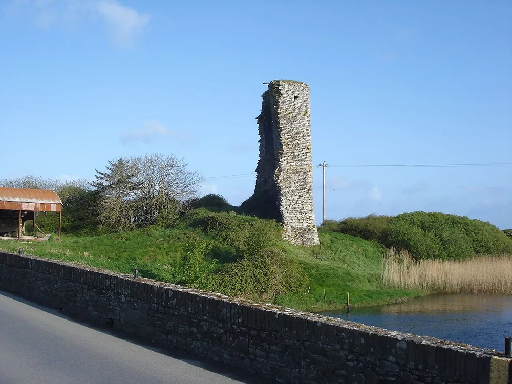 Doonbeg Castle on the banks of the Doonbeg River in County Clare, Ireland, on 7 May 2009.