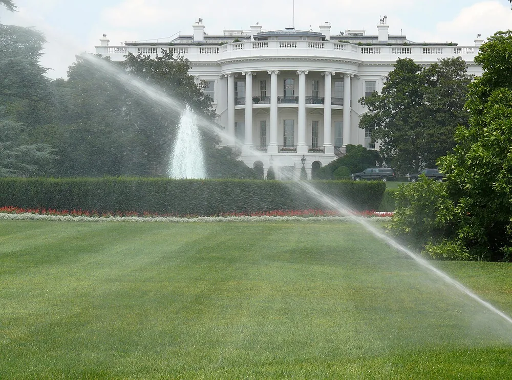 The south facade of the White House in Washington, D.C., July 2007.