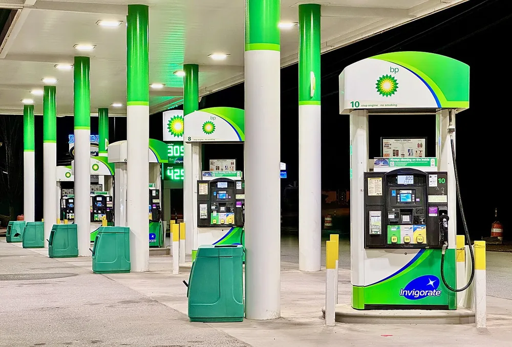 A BP filling station in the United States, 26 February 2023.