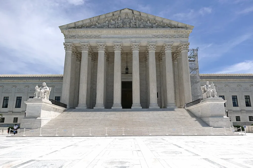 West front of the United States Supreme Court in Washington, D.C., 1 June 2024.