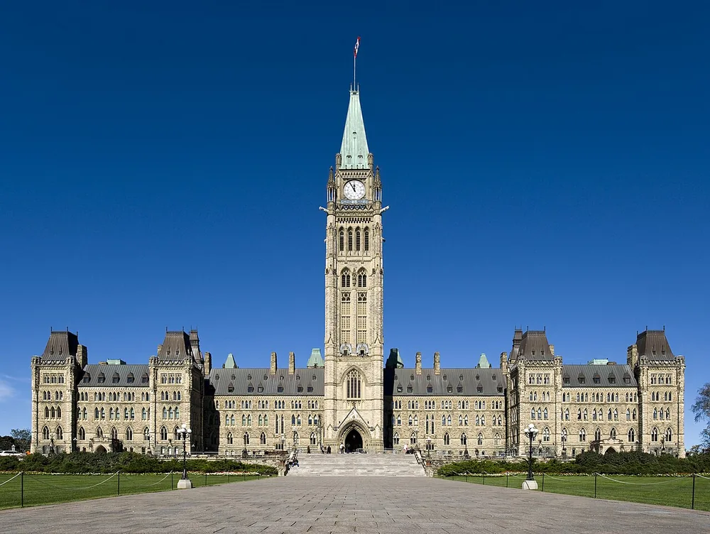 Centre Block and the Peace Tower on Parliament Hill in Ottawa, 24 September 2013.