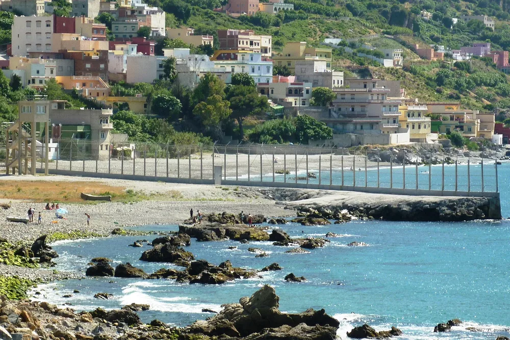 Border fence at Ceuta, Spain, 2006.
