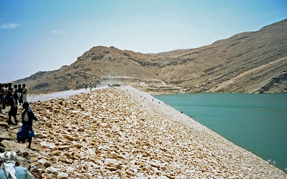 The ancient Marib dam, Marib Governorate, Yemen, 2007.