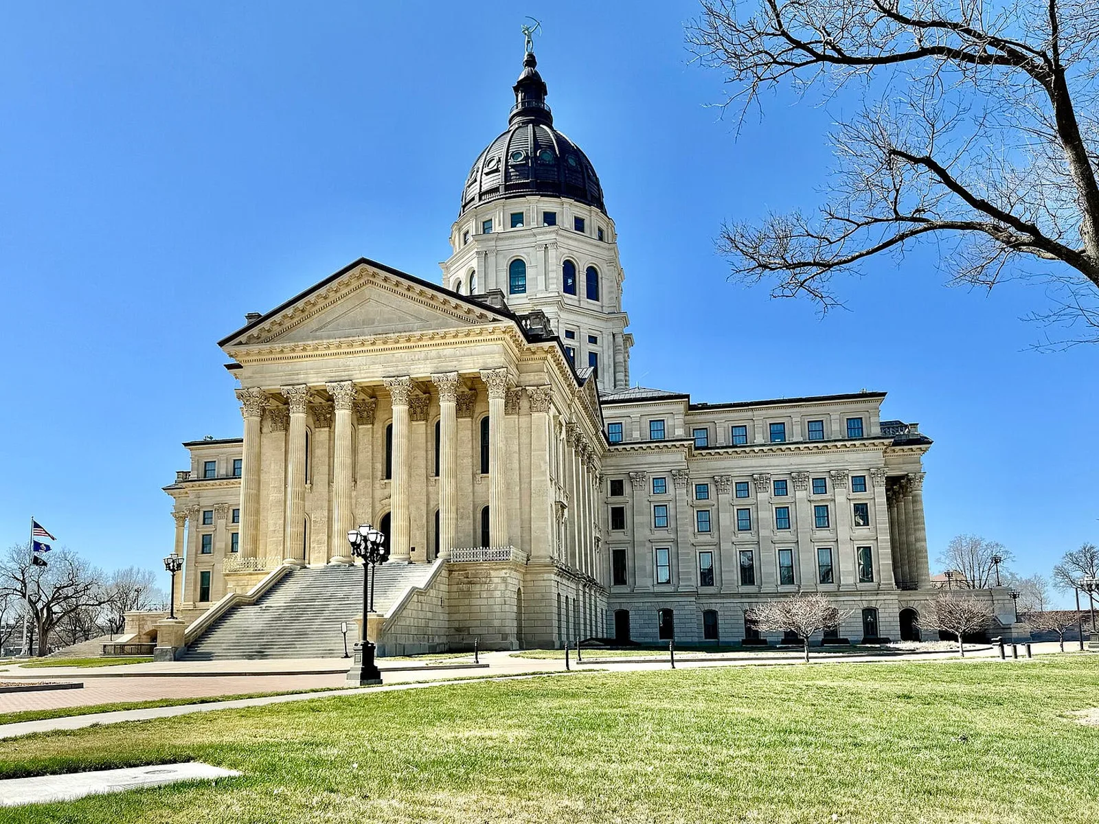 The Kansas State Capitol in Topeka, March 2024.