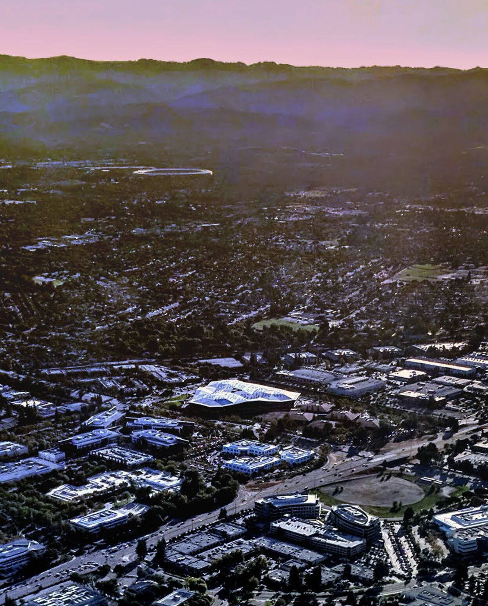 Nvidia's Santa Clara campus from the air