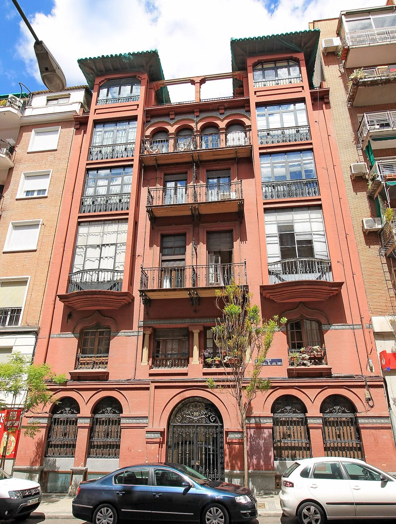 Residential apartment building in Madrid. Spain's housing crisis went national after an 87-year-old Madrid woman was evi